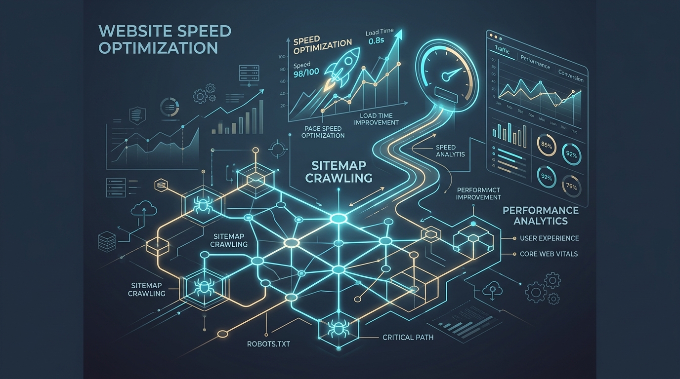 Visentra sitemap crawling and PageSpeed auditing process